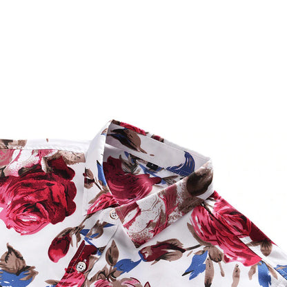 Heren overhemd met bloemenprint