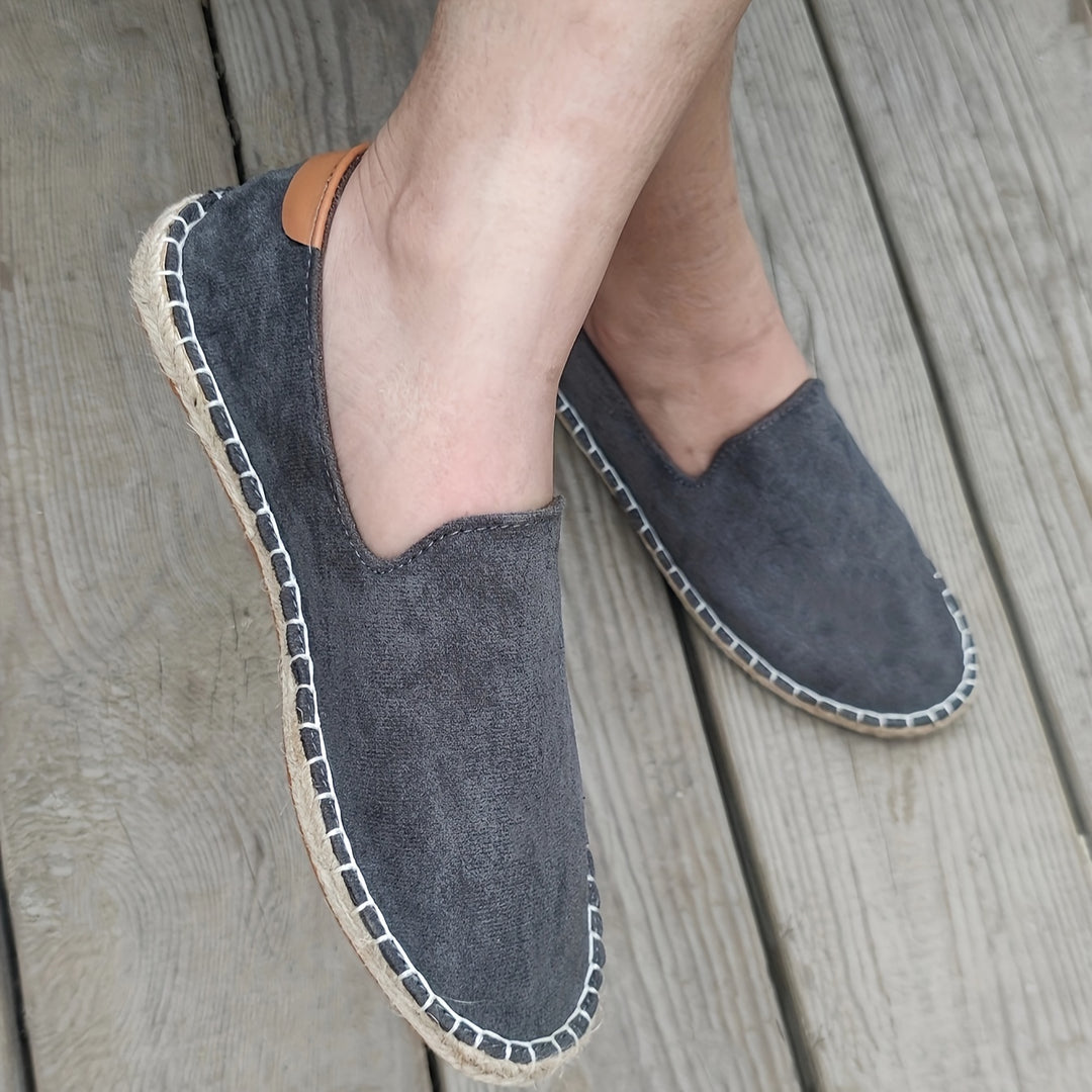 Heren Loafers | Ademend & Handgemaakt | Linnen Zool & Canvas | Casual Slip-On