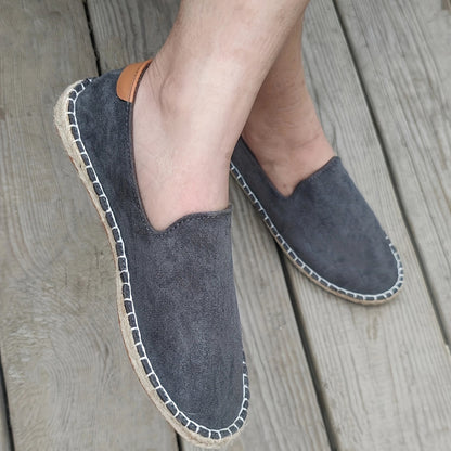 Heren Loafers | Ademend & Handgemaakt | Linnen Zool & Canvas | Casual Slip-On