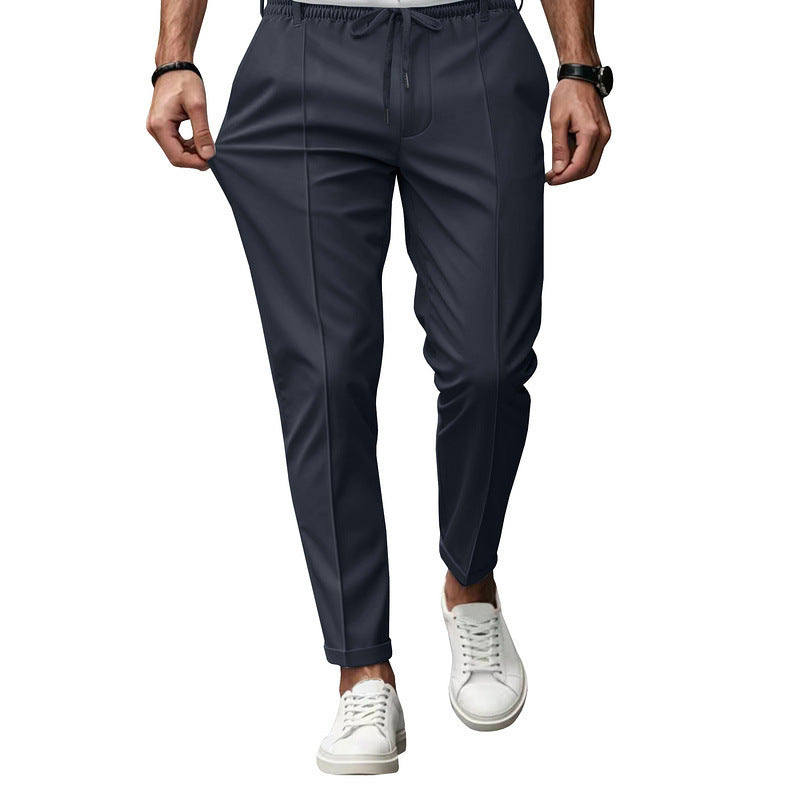 Elegante nette broek heren in donker-blauw