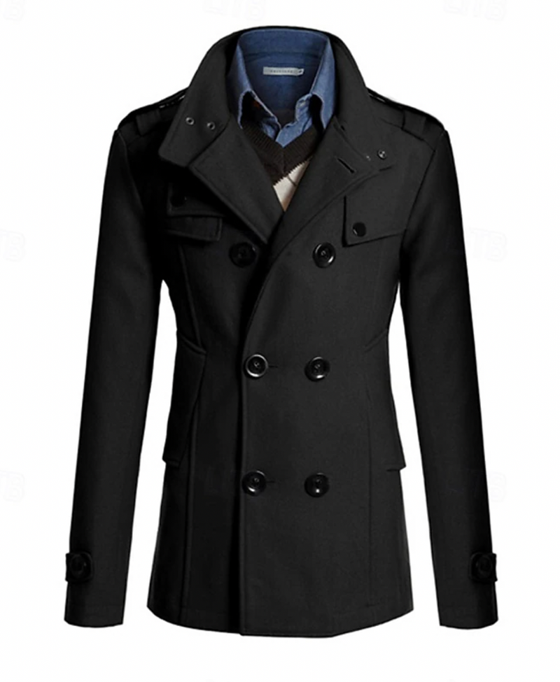 Winterjas Heren | Dubbele Knopen Trenchcoat | Elegant Design