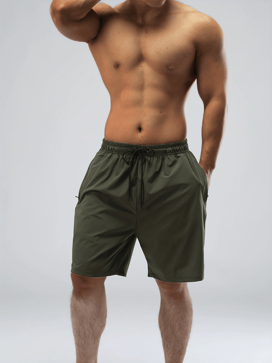 Effen boardshort heren in groen