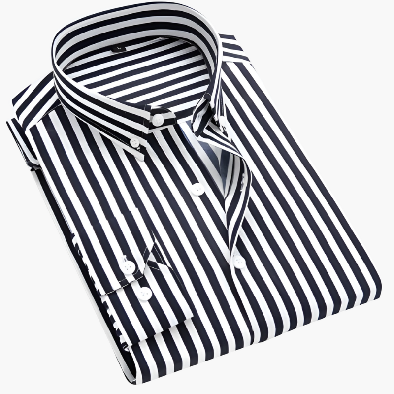 Overhemd Heren | Gestreept Design | Klassieke Kraag Kleding