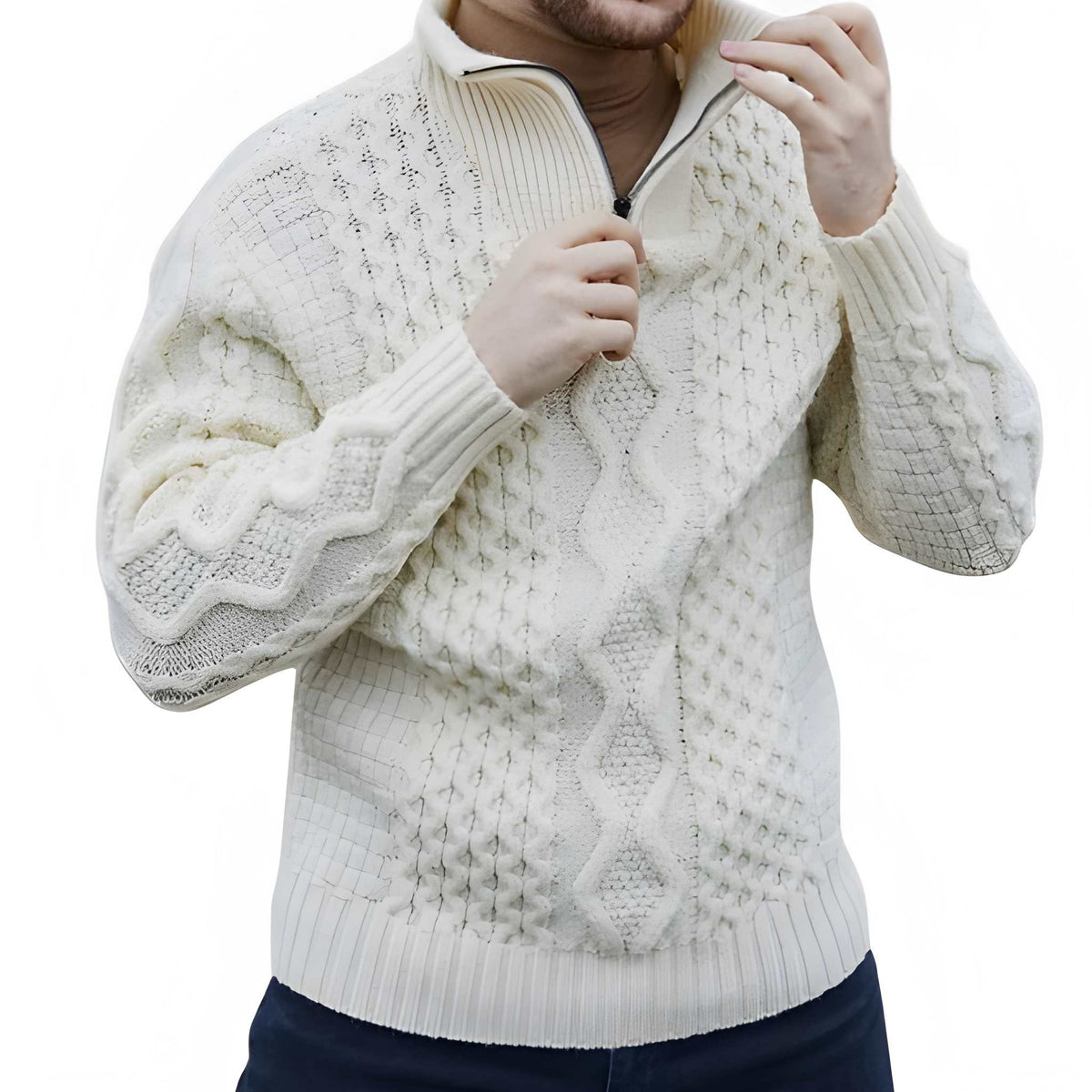 Truien Heren | Half-Zip | Opstaande Kraag | Sportieve Pasvorm