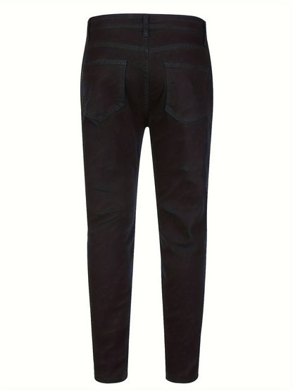 Heren Patchwork Jeans | Slanke pasvorm | Stretch Denim | Trendy stijl