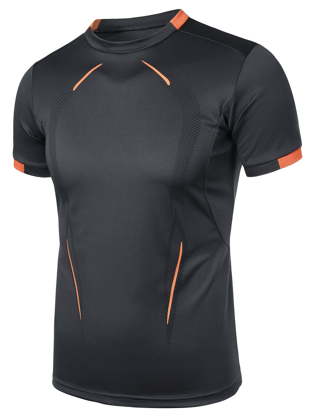 Heren Sportshirt | Kleurblokken & Slim Fit | Sneldrogend T-shirt met Ronde Hals