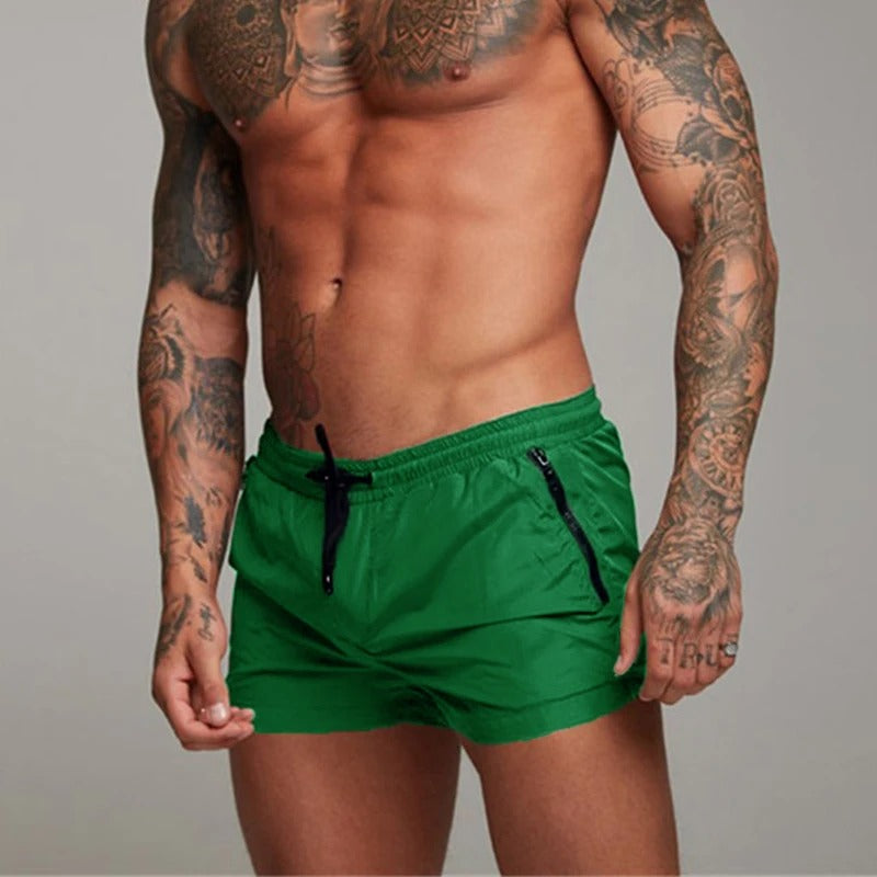 Stretch zwemshort heren in groen