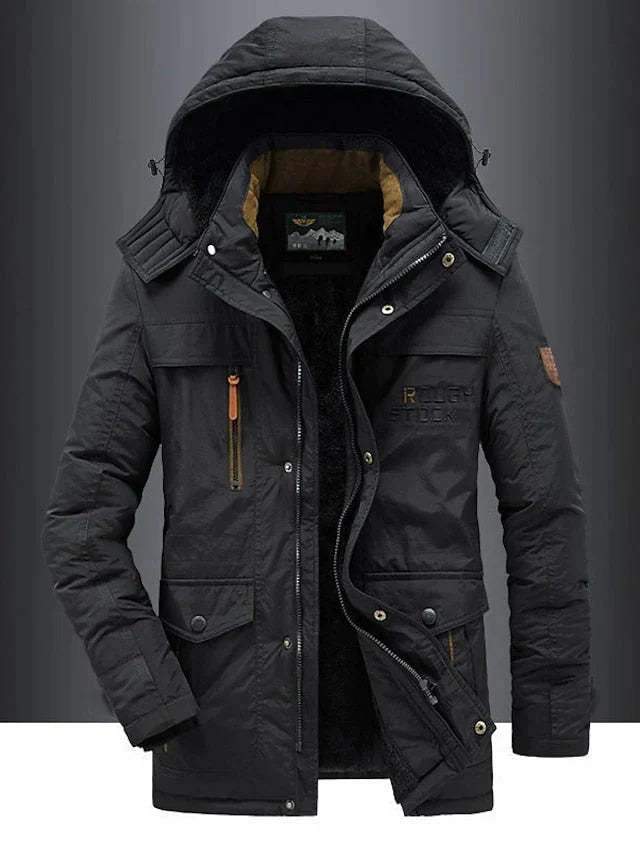 Winterjas Heren | Leger jas | Stoer & Cozy | Robuust Tussenjas Design