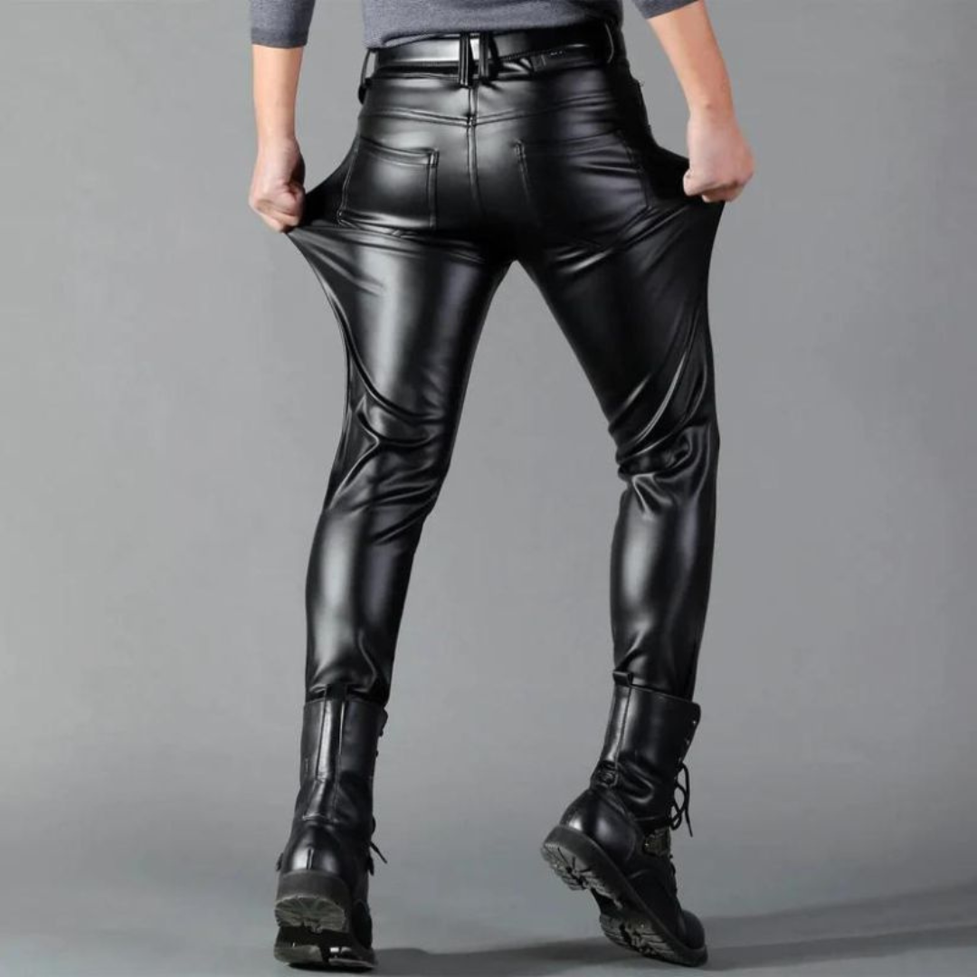 Broeken Heren | Tijdloos Design | Casual Kleding | Stretch PU Leren Broek