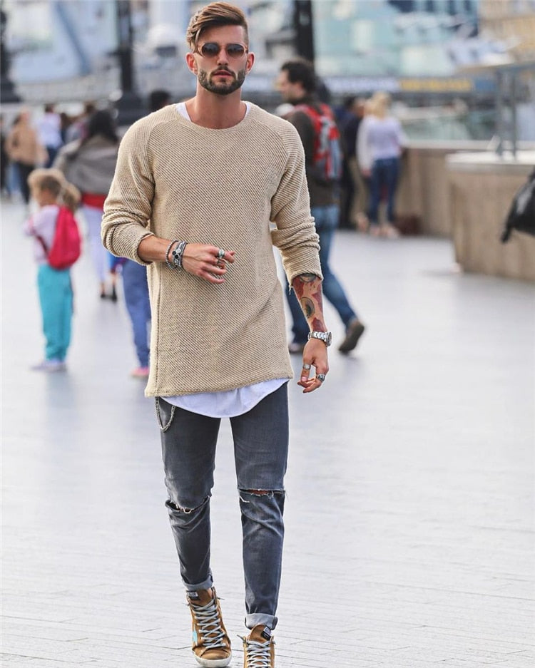 Vest Heren | Lange Gebreide Trui | Comfort & Veelzijdige Stijl