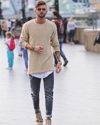 Vest Heren | Lange Gebreide Trui | Comfort & Veelzijdige Stijl