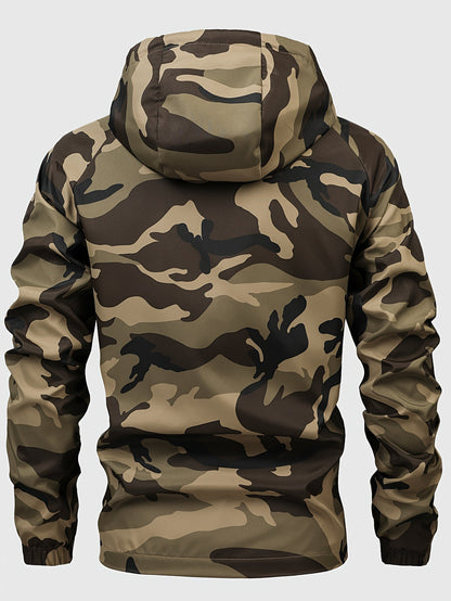 Heren Windjack | Camouflageprint & Capuchon | Duurzaam & Functioneel