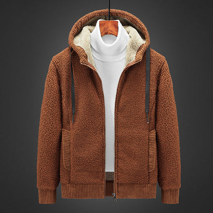 Gezellige gevoerde Zip-Up trui met capuchon voor ultieme warmte en tijdloze elegantie | Noah