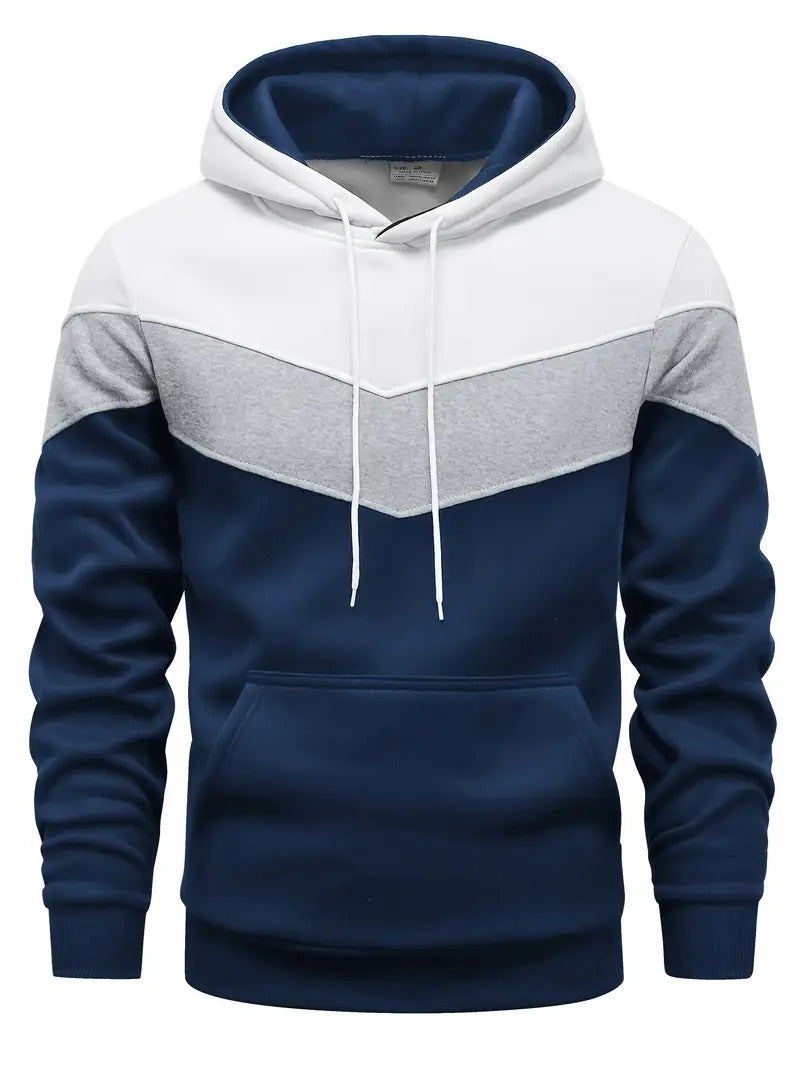 Heren Hoodie | Kleurenblok | Grafische print | Winter Streetwear