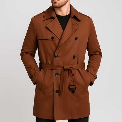 Jassen Heren | Double Breasted Trenchcoat | Stijlvolle Herfstjas