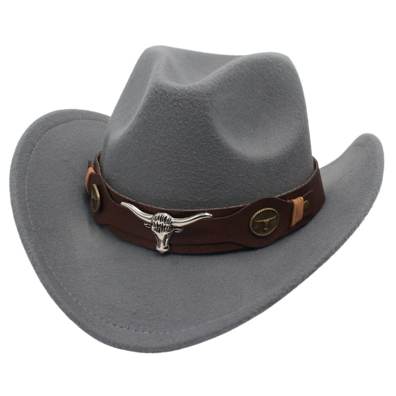 Cowboyhoed vegan leer in grijs