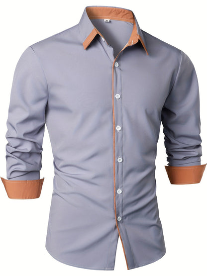 Casual heren overhemd lange mouwen
