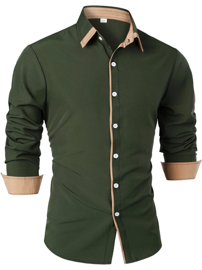 Casual heren overhemd lange mouwen