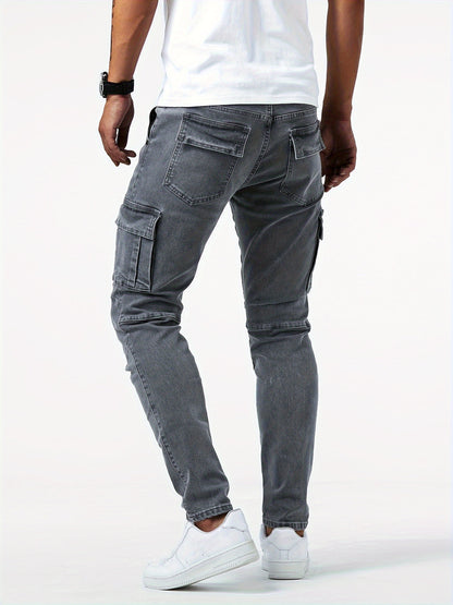 Heren Cargo Jeans | Slank Pasvorm | Meerdere Zakken & Trendy Stijl | Casual Elegantie