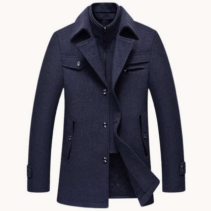 Elegante wollen jas voor heren met tijdloze warmte en ultiem comfort | Ezra