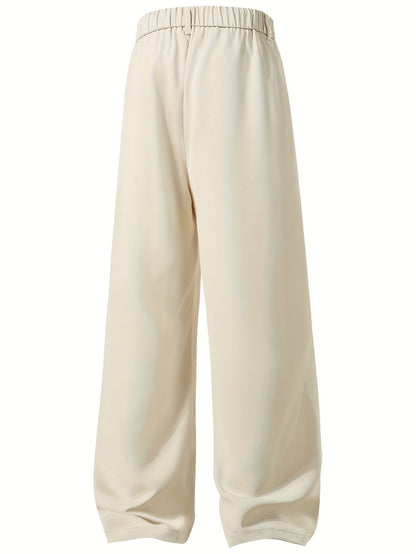 Heren Wijde Broek | Casual Loose Fit | Geplooid & Stijlvol | Perfect voor Werk & Kantoor