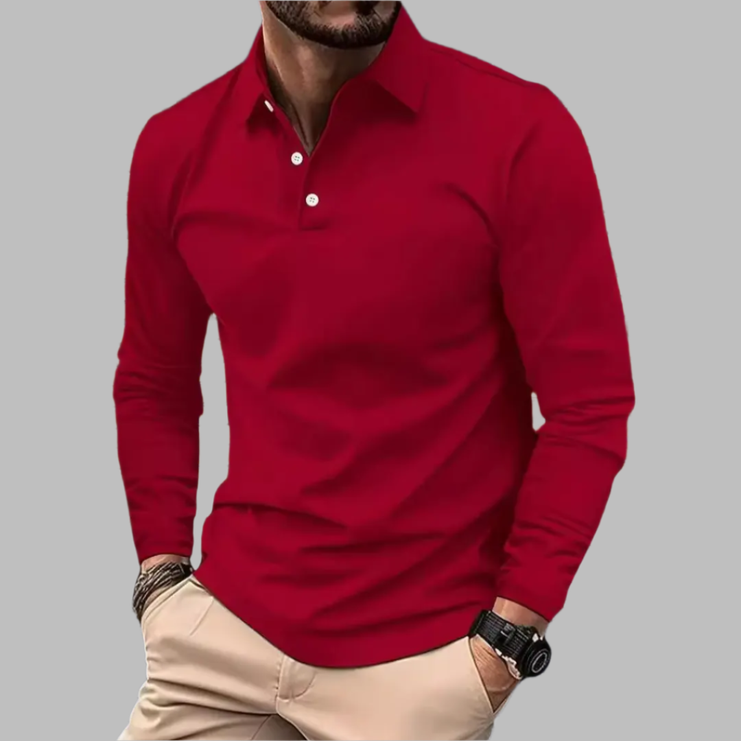 Moeiteloos Stijlvol Effen Poloshirt van Zachte Katoenmix voor Heren | Dirk