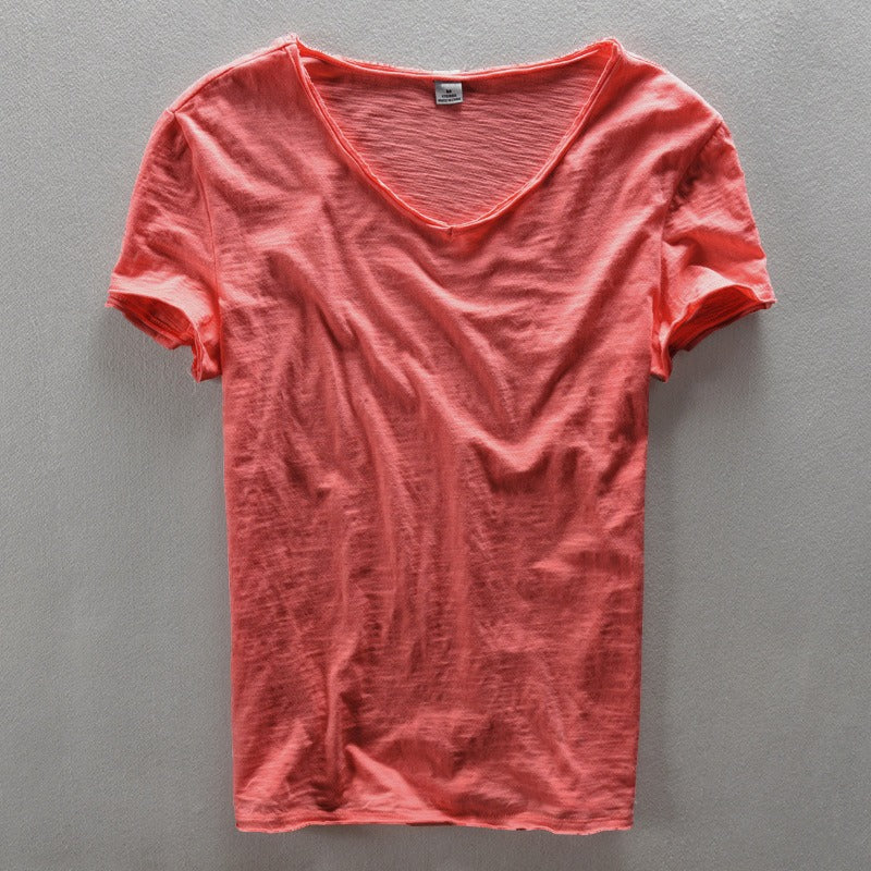 Heren T-shirt | Diepe V-Hals | Ademend & Lichtgewicht