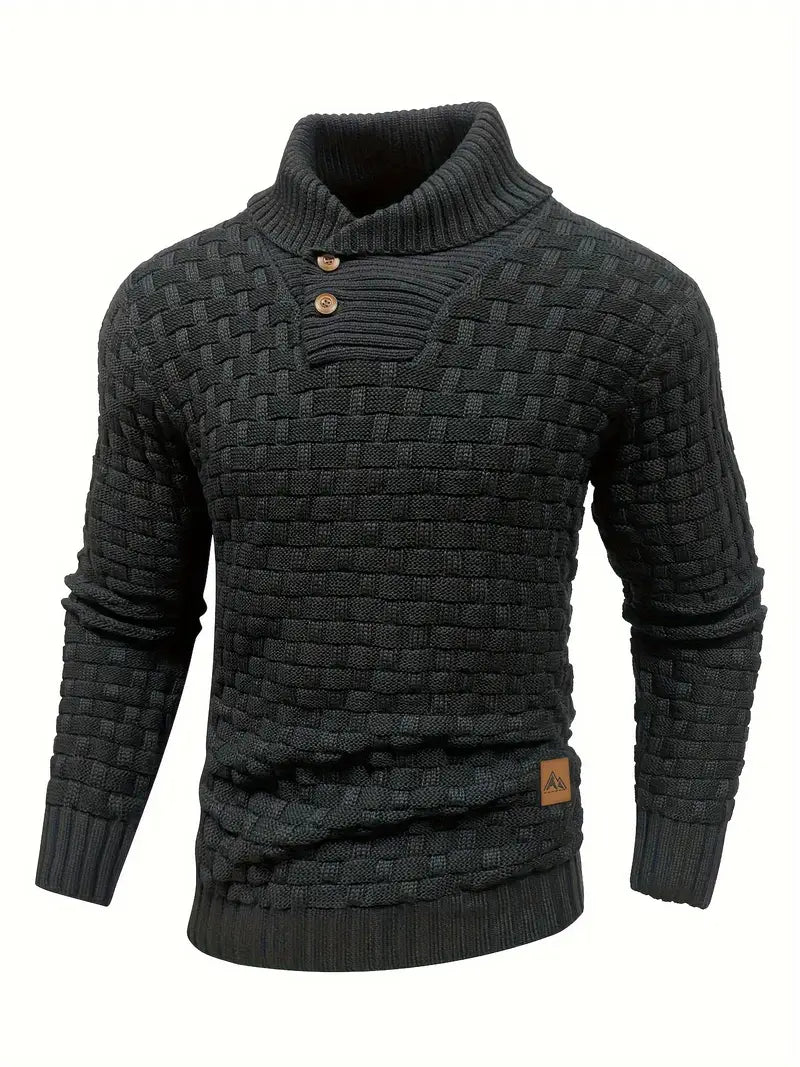 Truien Heren | Trui met Knoopsluiting & Uniek Breipatroon