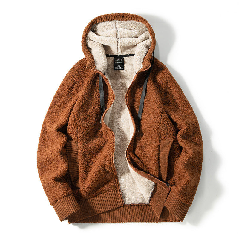 Gezellige gevoerde Zip-Up trui met capuchon voor ultieme warmte en tijdloze elegantie | Noah