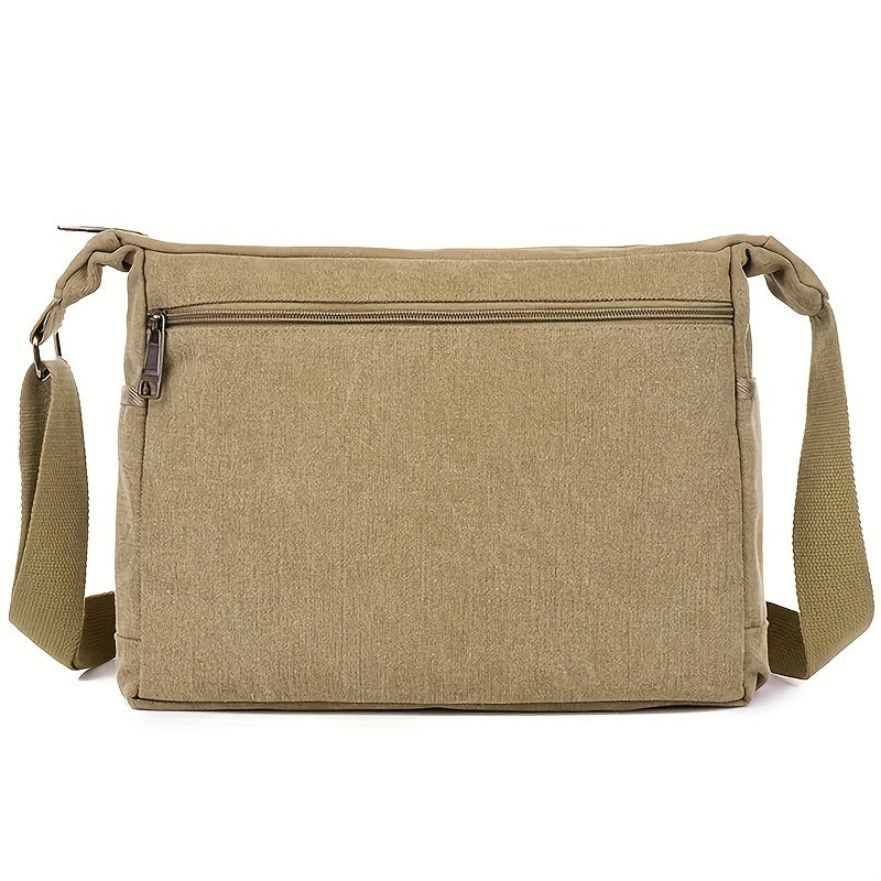 Vintage canvas schoudertas heren