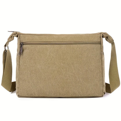 Vintage canvas schoudertas heren