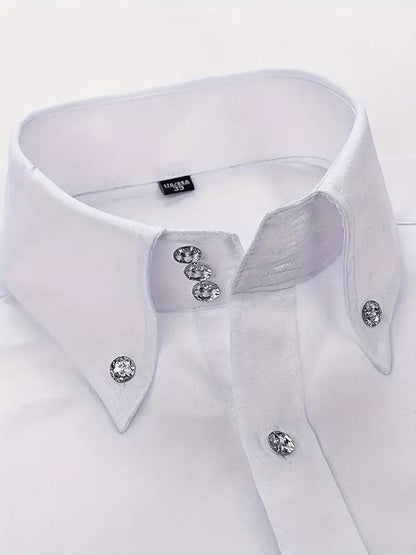 Heren Overhemd | Elegant & Zakelijk | Lange Mouwen & Knoopsluiting | Lente Kleding