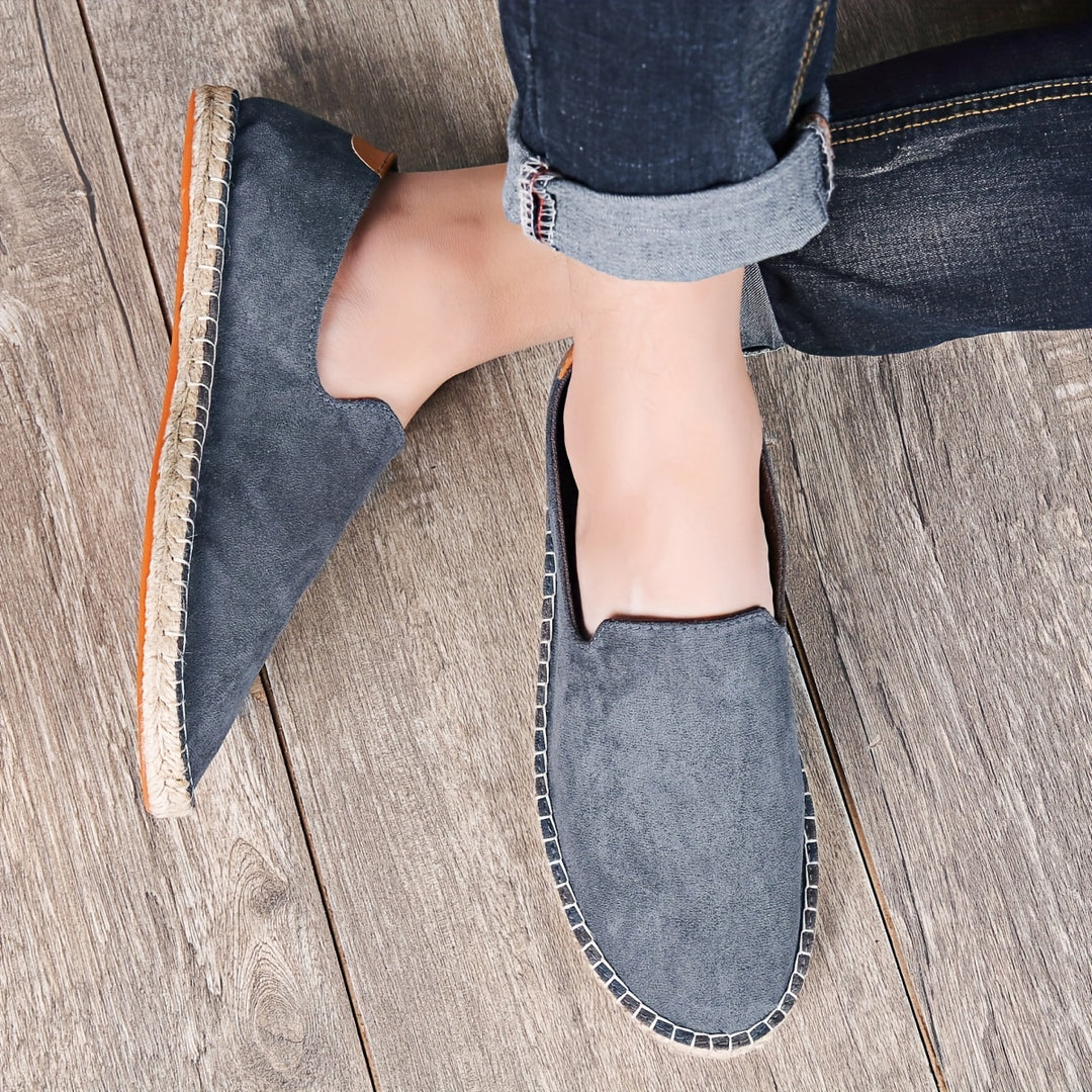 Heren Loafers | Ademend & Handgemaakt | Linnen Zool & Canvas | Casual Slip-On