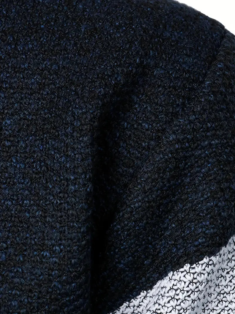 Comfortabele gebreide trui met rits voor heren met uitzonderlijke warmte en eigentijdse stijl | Kyan