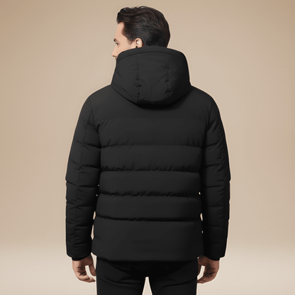 Winterjas Heren | Gevoerde Jas Met Capuchon | Winddicht & Warm