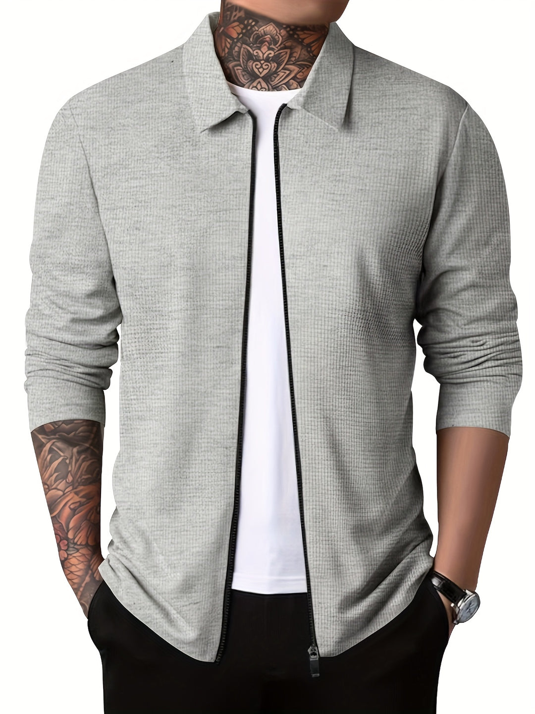 Heren Ritsjack | Effen Kleur | Borstzak & Revers | Lente & Herfst
