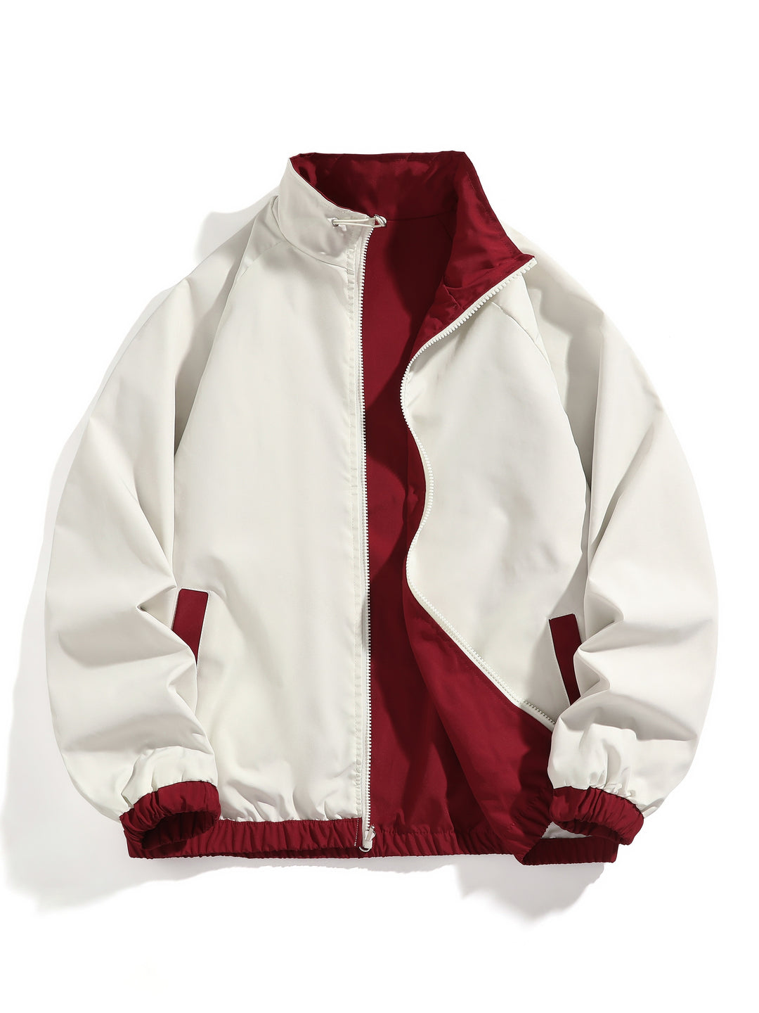 Heren Omkeerbare Jas | Stijlvol Gestreept Ontwerp | Comfortabel & Veelzijdig | Polyester