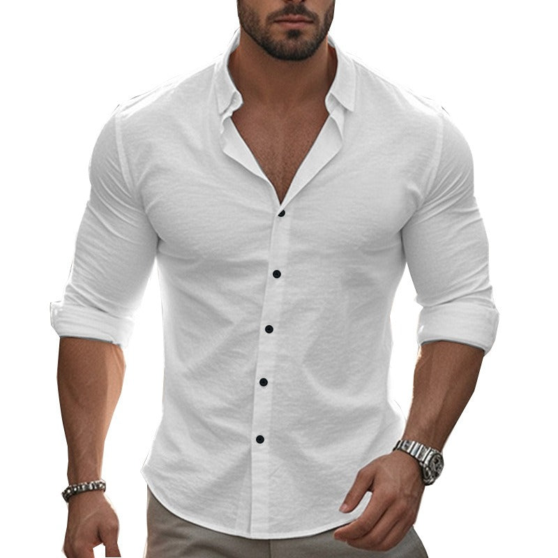 Heren overhemd | Comfort Fit | Katoen & Stretch | Lange Mouw