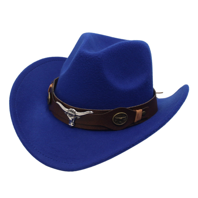 Cowboyhoed vegan leer in blauw