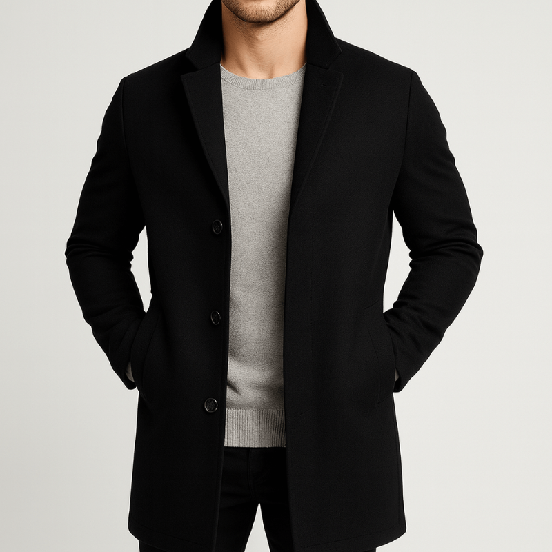 Winterjas Heren | Tailored Trenchcoat | Knopen Design