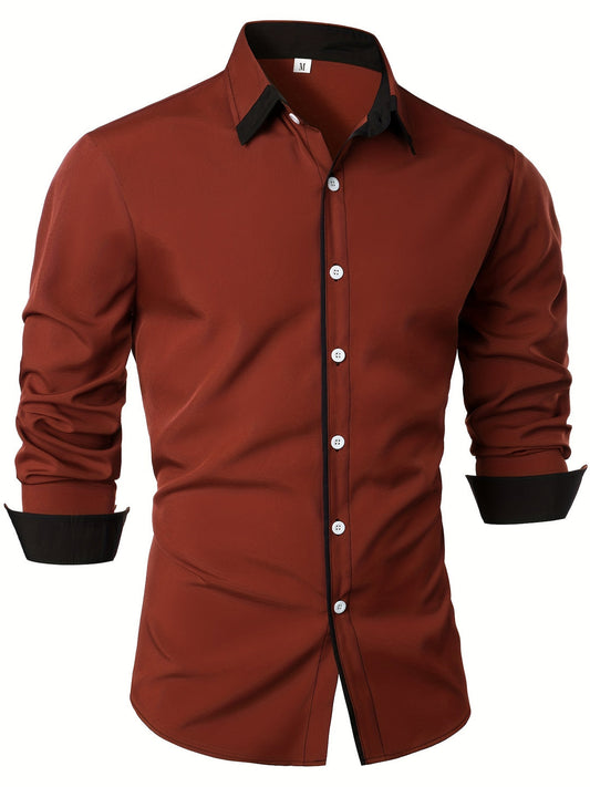 Casual heren overhemd lange mouwen