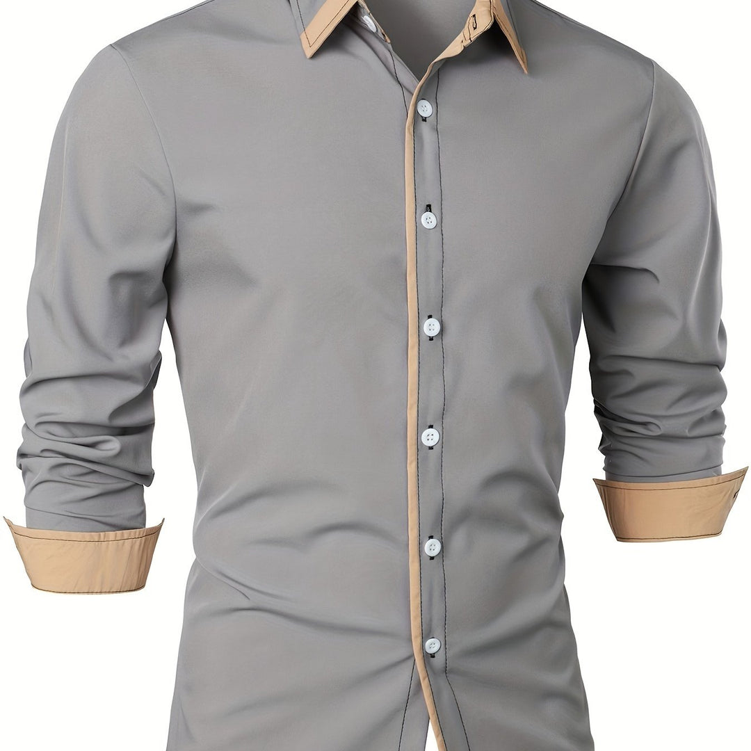 Casual heren overhemd lange mouwen