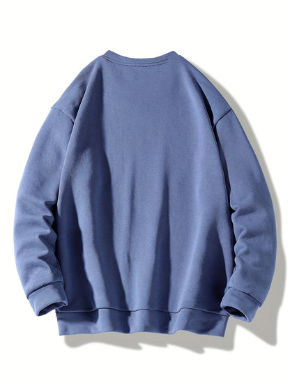 Truien Heren | Effen Kleur Sweatshirt |  Ronde Hals & Veelzijdige Stijl