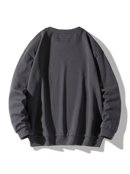 Truien Heren | Effen Kleur Sweatshirt |  Ronde Hals & Veelzijdige Stijl