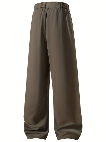 Heren Wijde Broek | Casual Loose Fit | Geplooid & Stijlvol | Perfect voor Werk & Kantoor