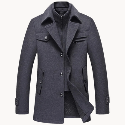 Elegante wollen jas voor heren met tijdloze warmte en ultiem comfort | Ezra