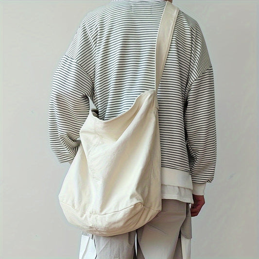 Canvas crossbody schoudertas heren in wit
