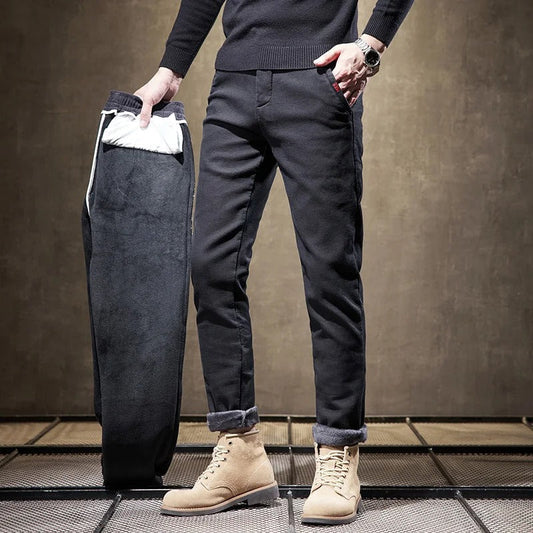 Heren broek | Fleece Gevoerd & Slanke pasvorm| Luxe & Casual