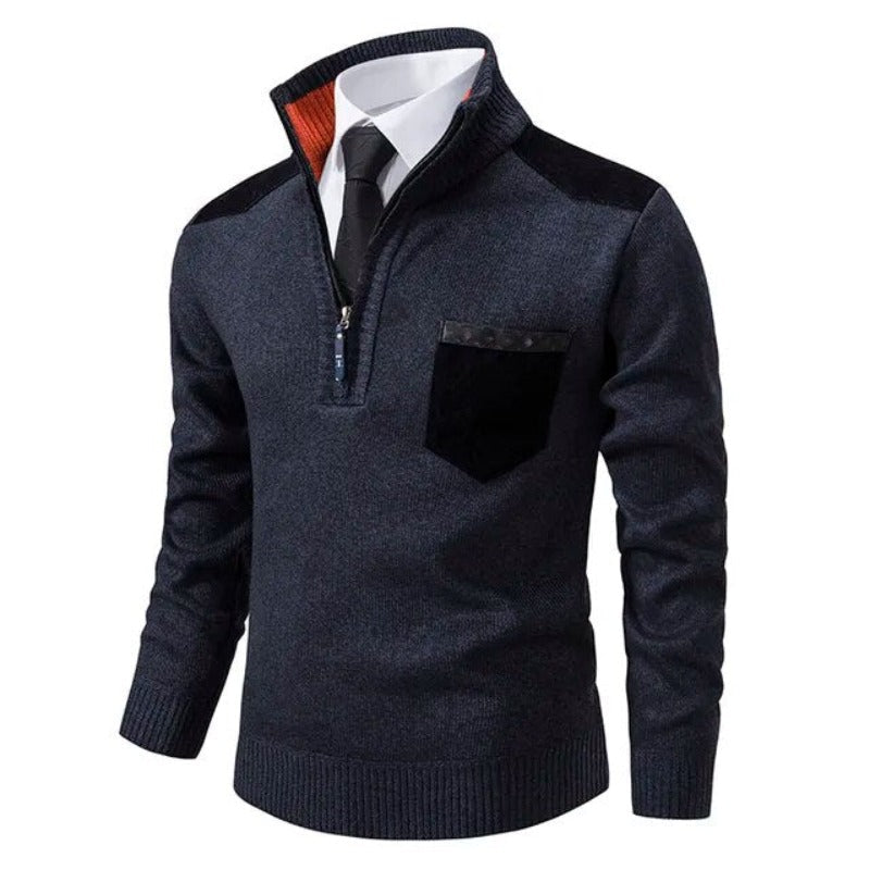 Heren Trui Half Zip | Fijngebreide Sweater | Tijdloos