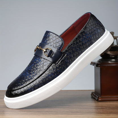 Heren Loafers | Embossed Leder | Slip-On met Gesp | Casual & Outdoor